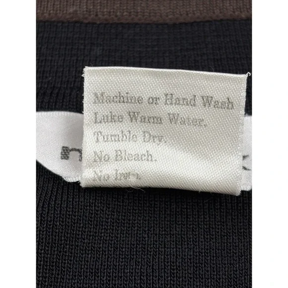 MISOOK Sweater Womens Large Brown Black Open Cardigan Acrylic Exclusively Misook - Picture 6 of 10